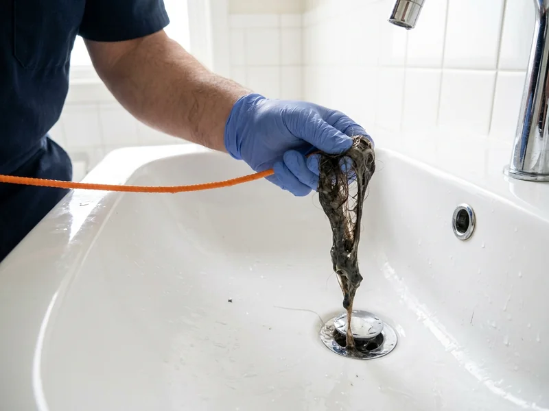 Cleaning a slow bathroom drain
