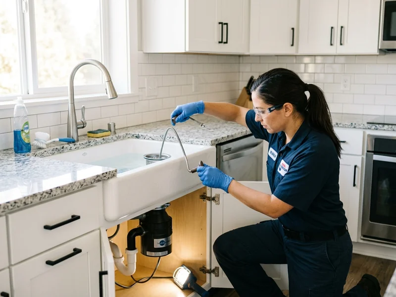Cleaning a clogged kitchen sink drain